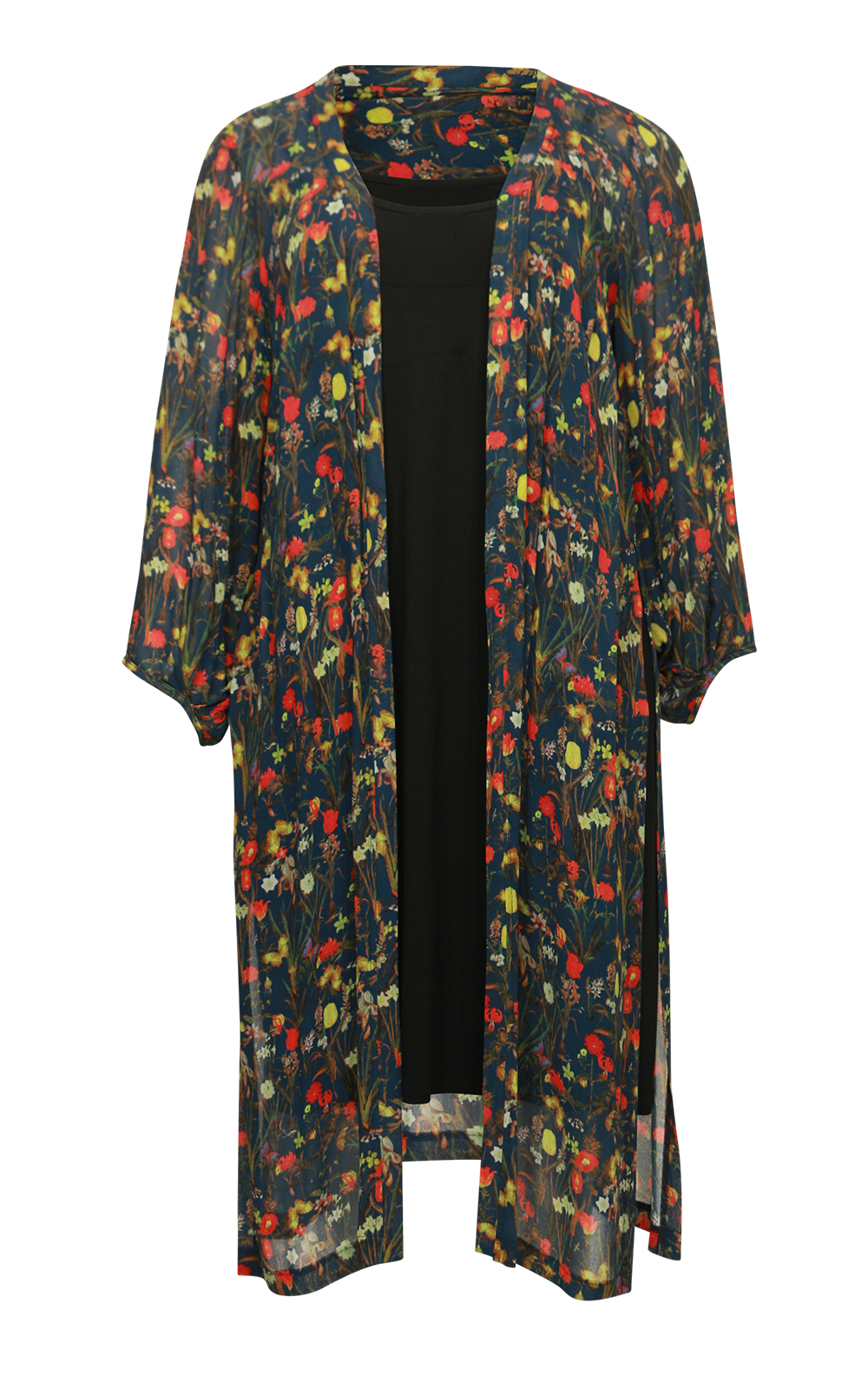 Posies Cassis Slim Kimono product photo.