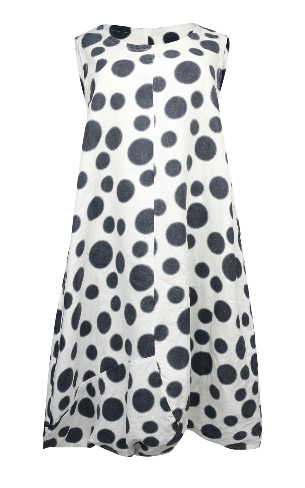 Fuzzy Dot Fold Dress product photo.