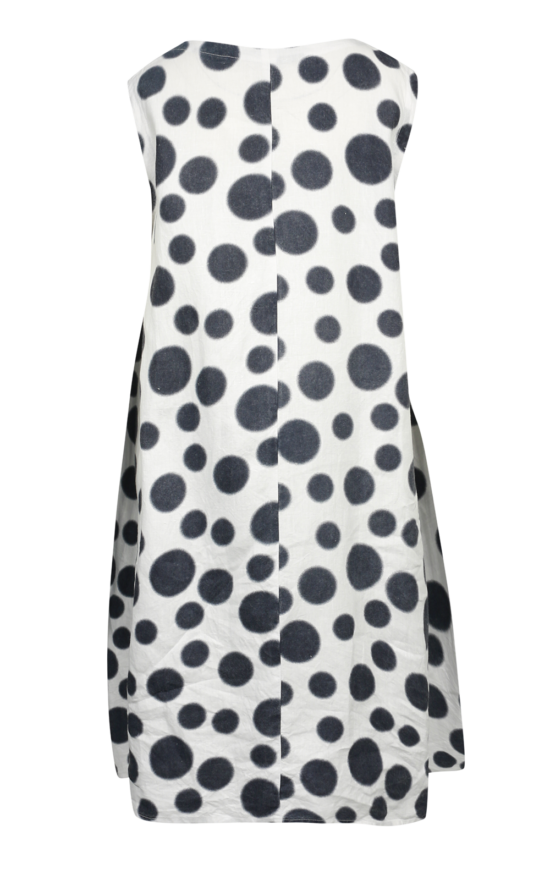 Fuzzy Dot Fold Dress product photo.