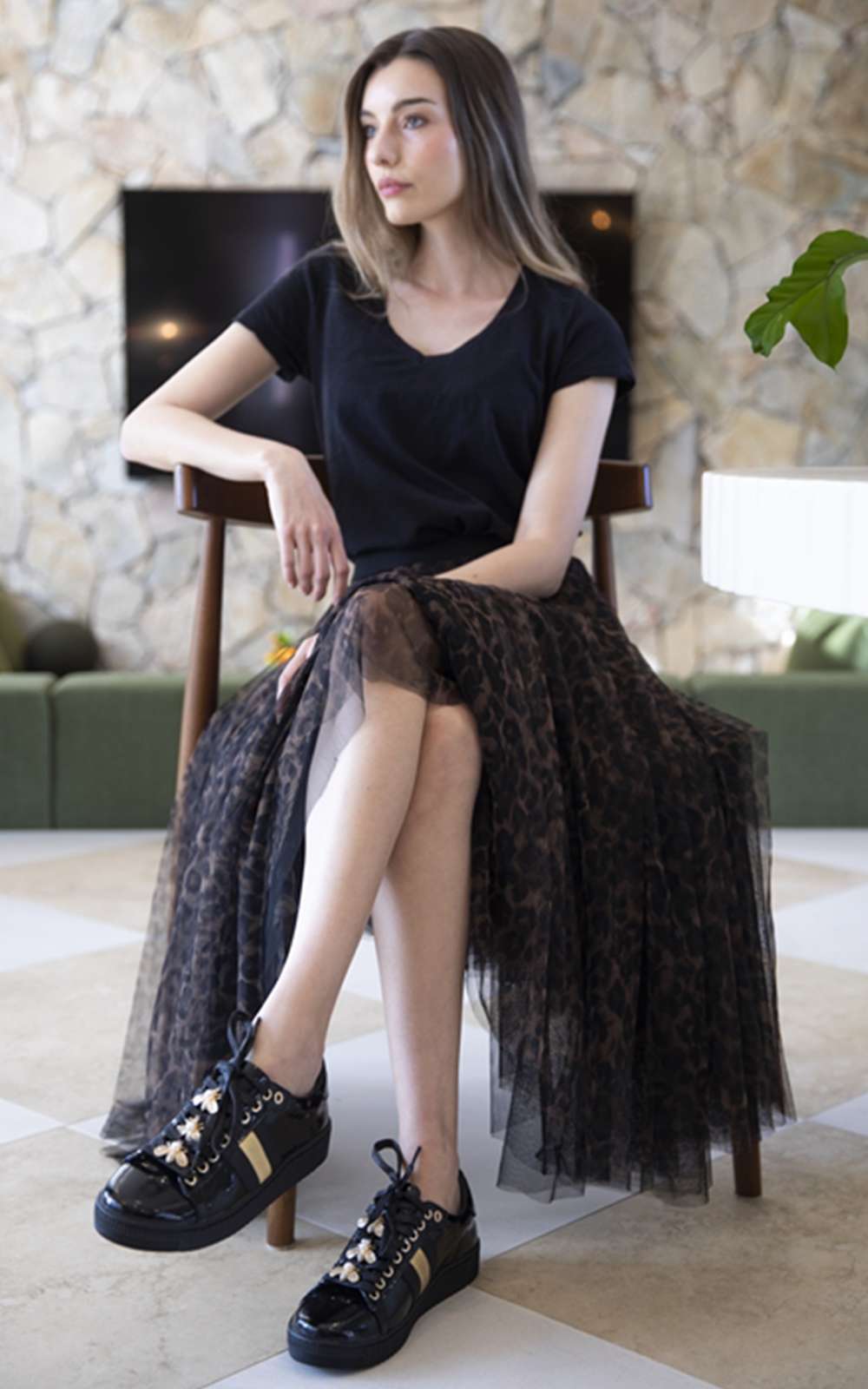 Tulle Skirt product photo.