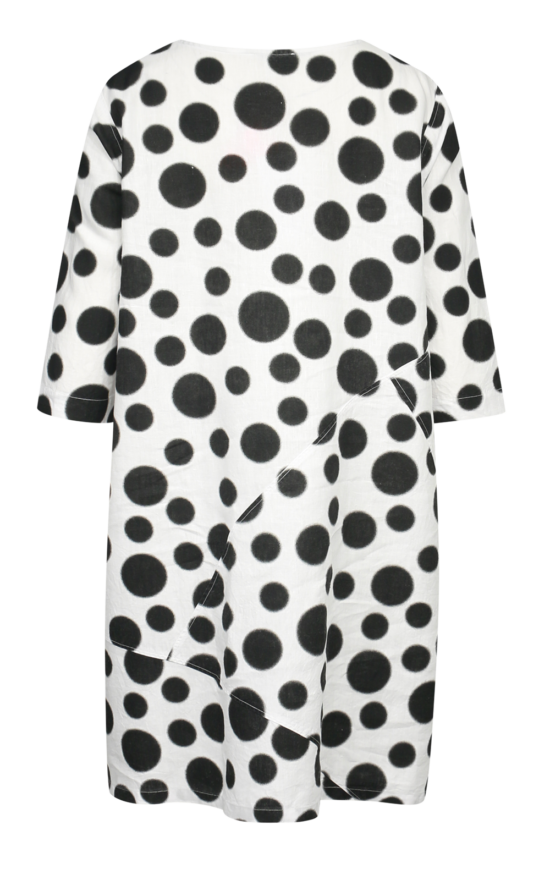 Fuzzy Dot Quarter Dress product photo.