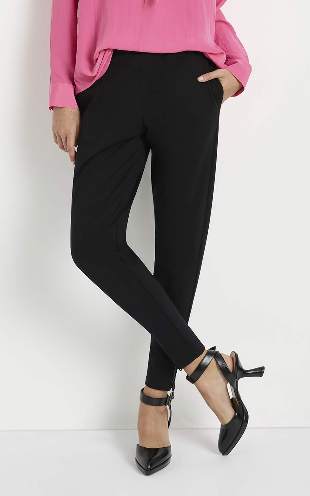 Zip Stiletto Pant product photo.