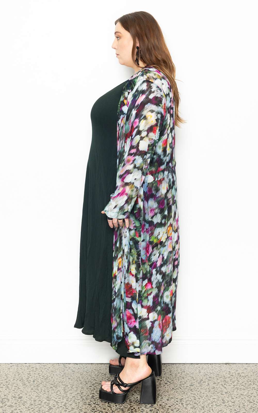 Trench Printed Duster  product photo.