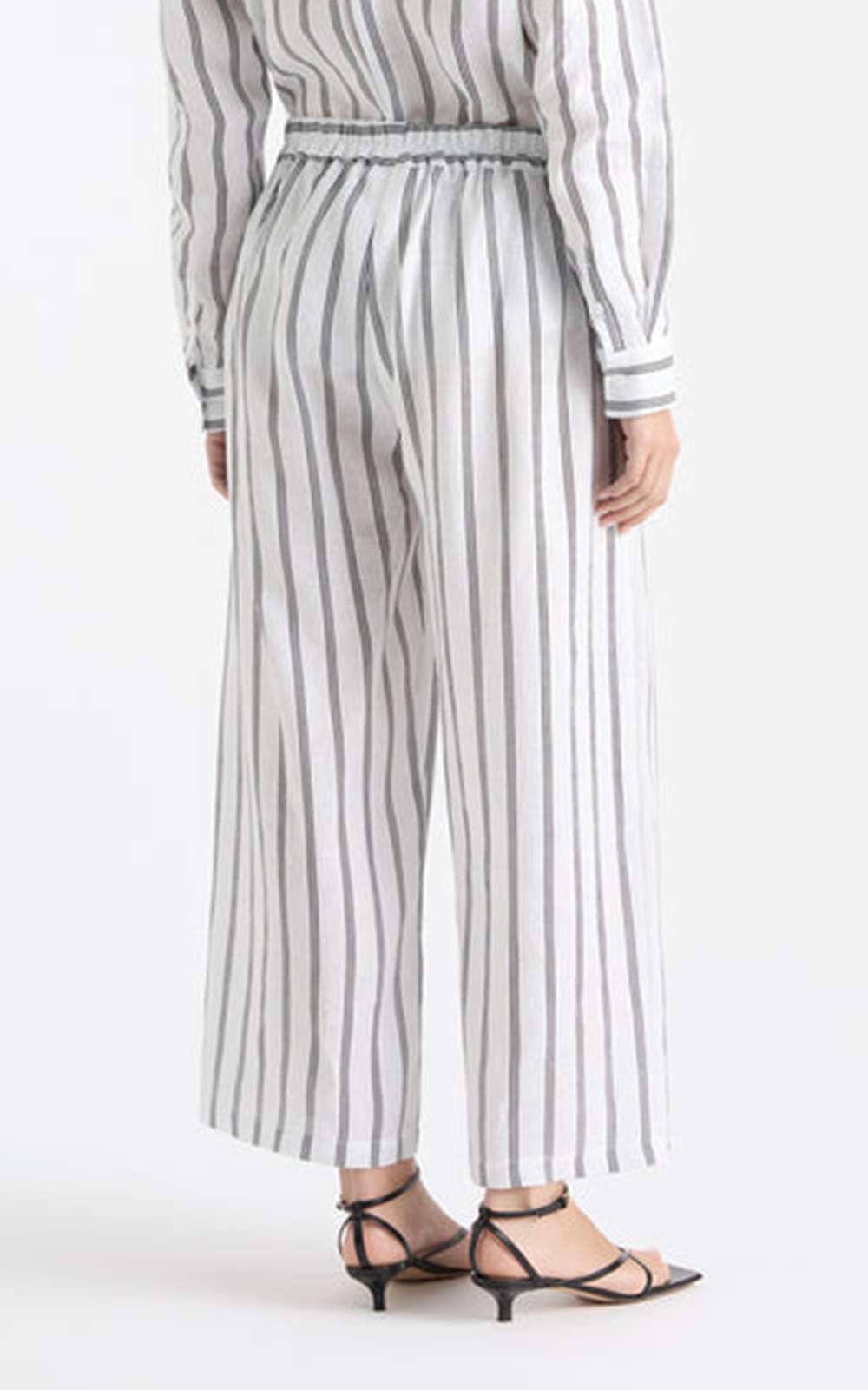 Pace Pant In Tri Stripe Linen product photo.