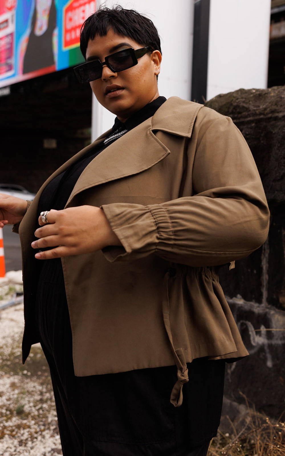 Trench Jacket product photo.