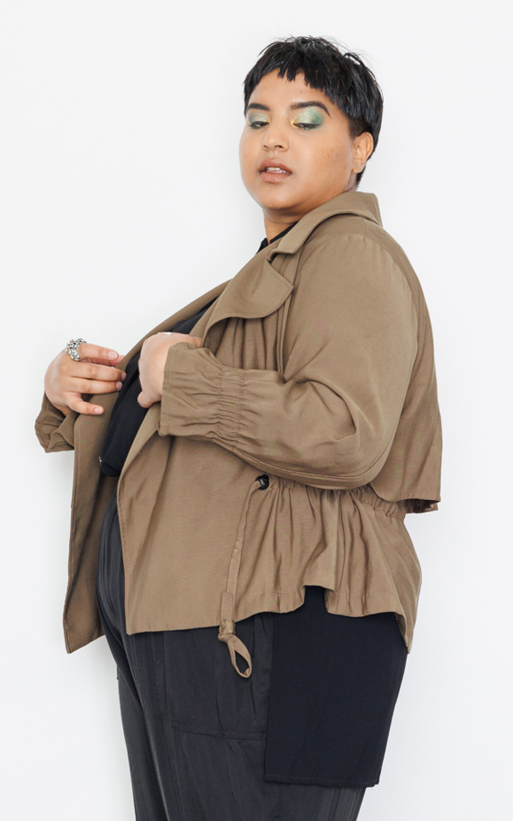 Trench Jacket product photo.