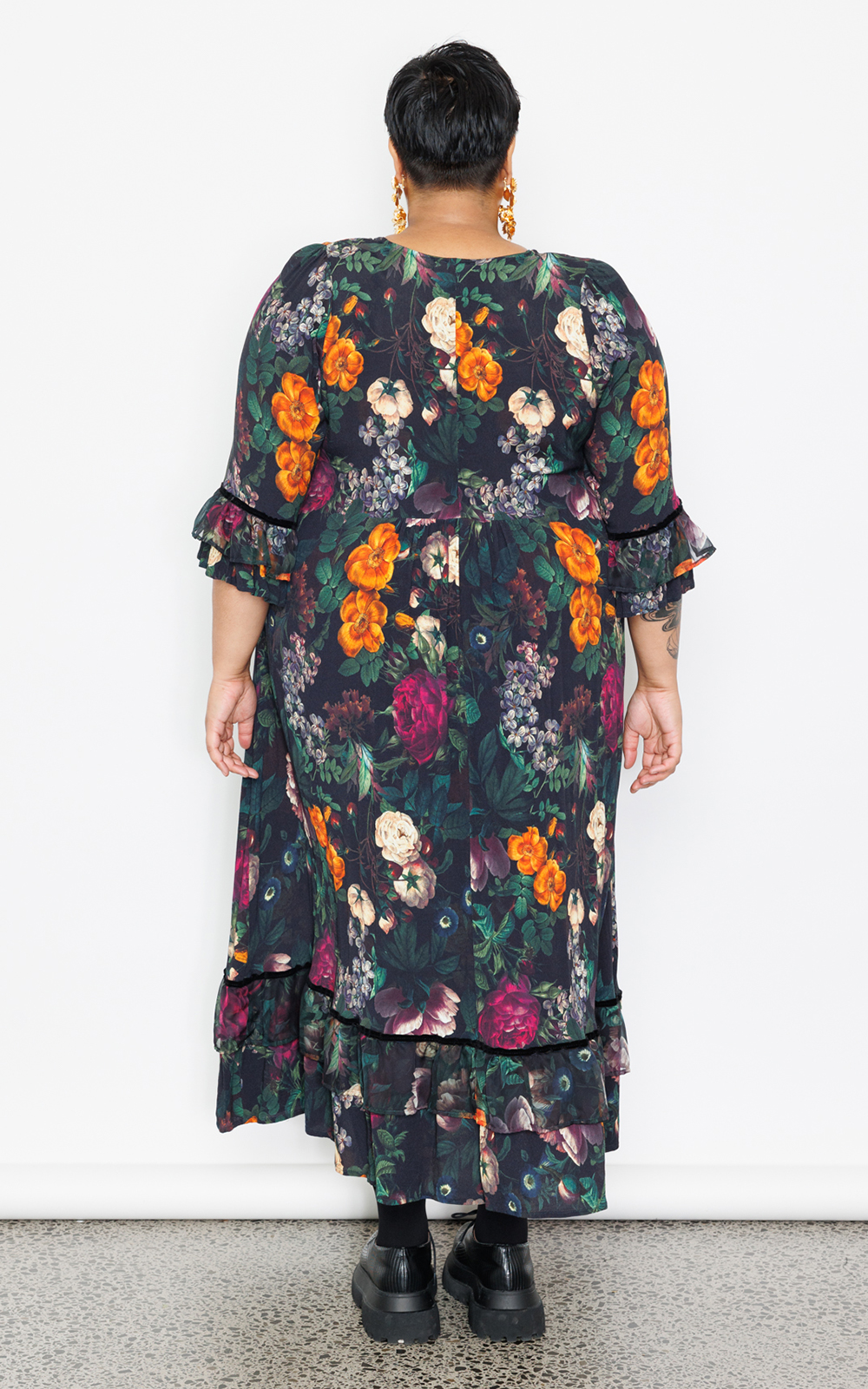 Ophelia Dress In Botanical product photo.