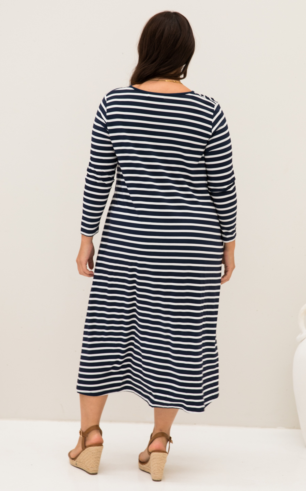 L/S T-Shirt Stripe Dress product photo.