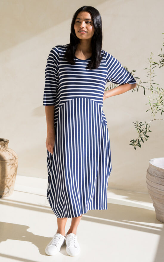 Alviva Stripe Dress product photo.