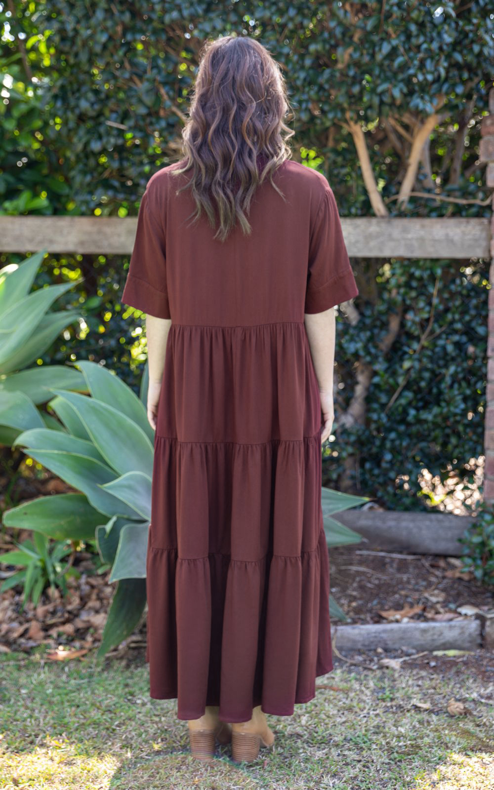 Serenity Ruffle Maxi Dress product photo.