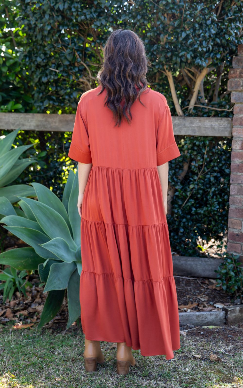 Serenity Ruffle Maxi Dress product photo.