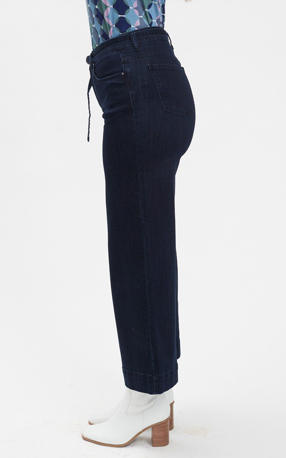 Olivia Wide Belted Ankle Trouser product photo.