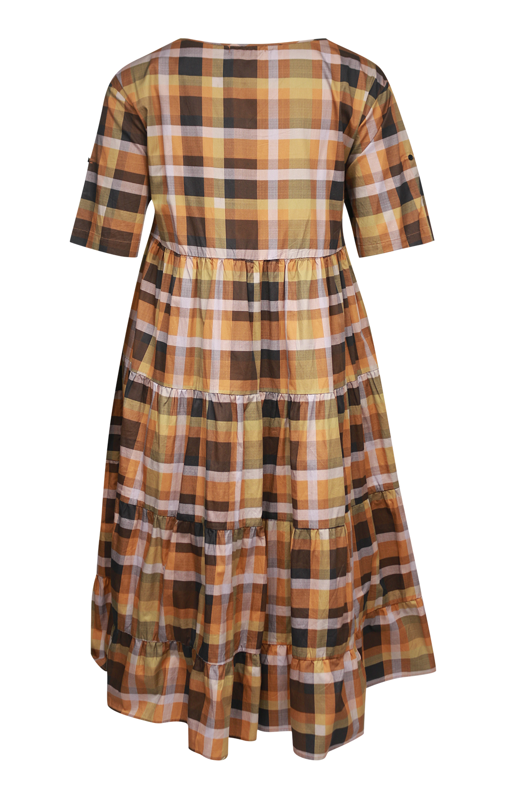 Fall Check Waterfall Dress product photo.