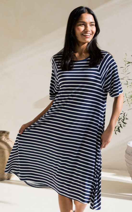 Kiana Stripe Dress product photo.