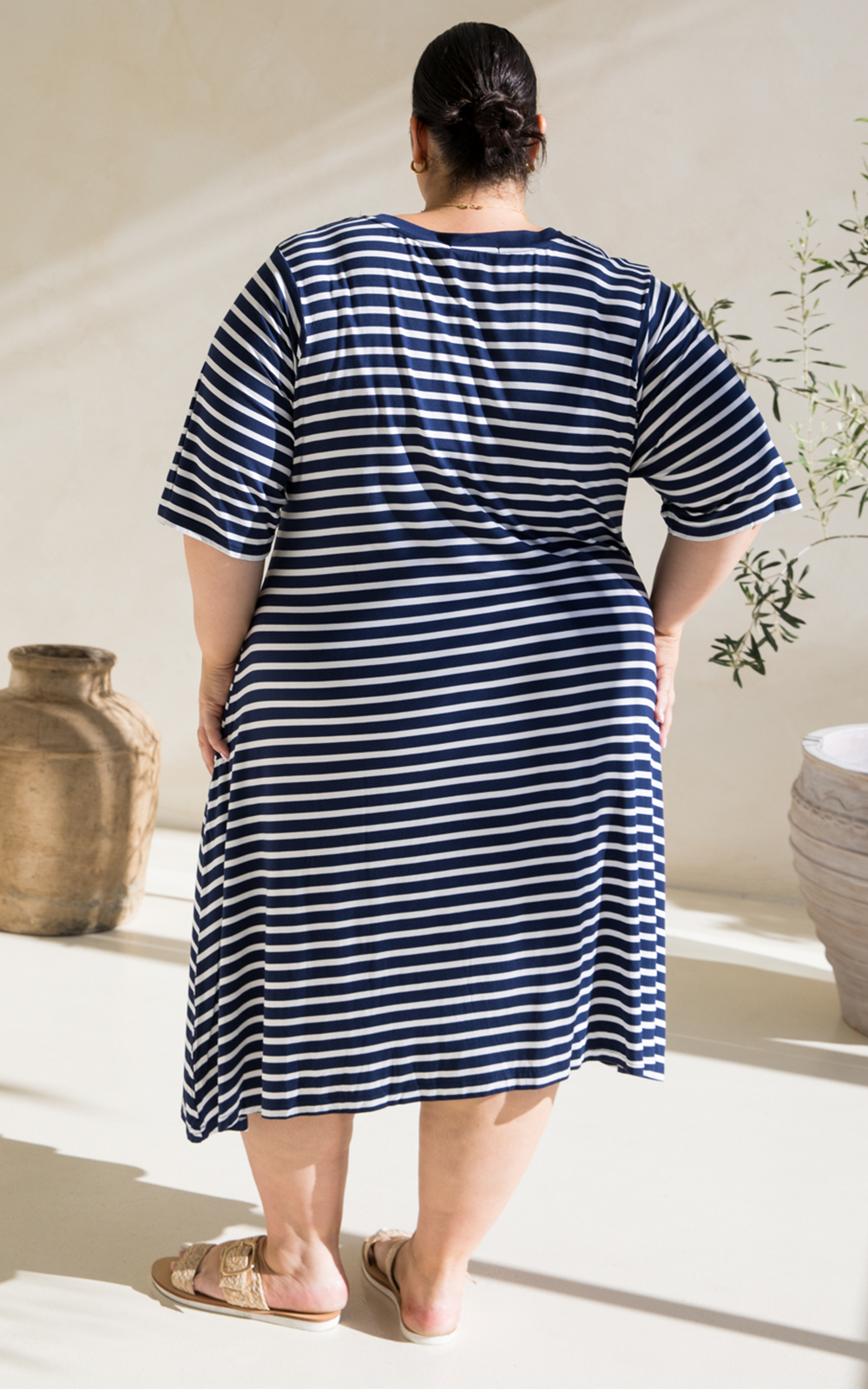 Kiana Stripe Dress product photo.