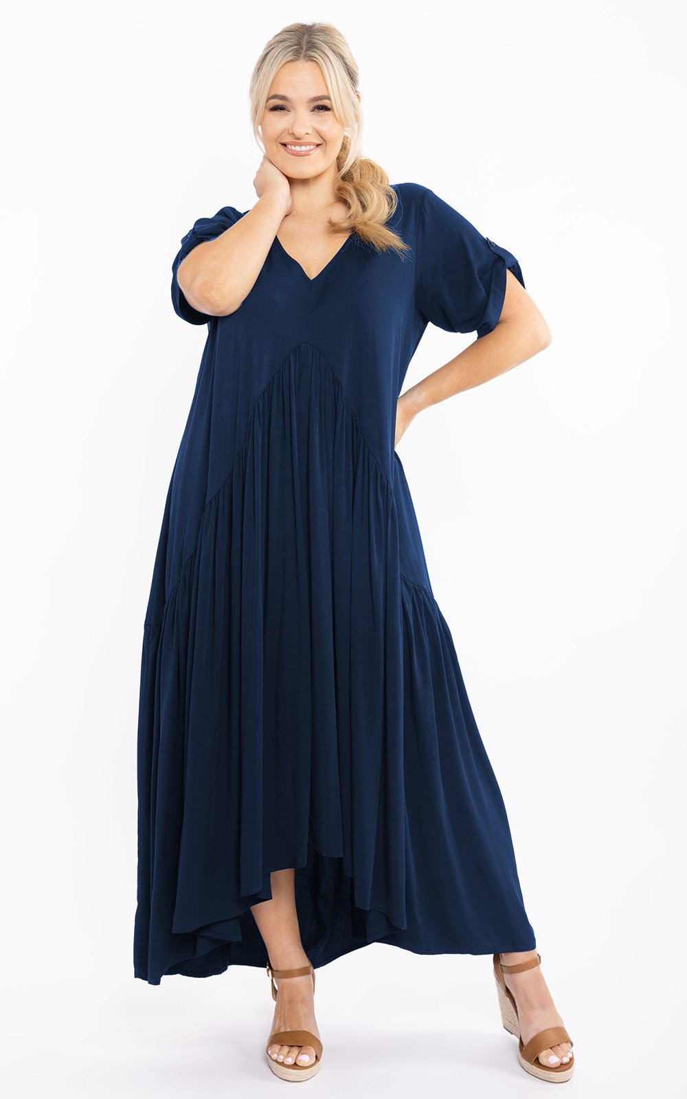 S/S Peak Maxi Dress product photo.