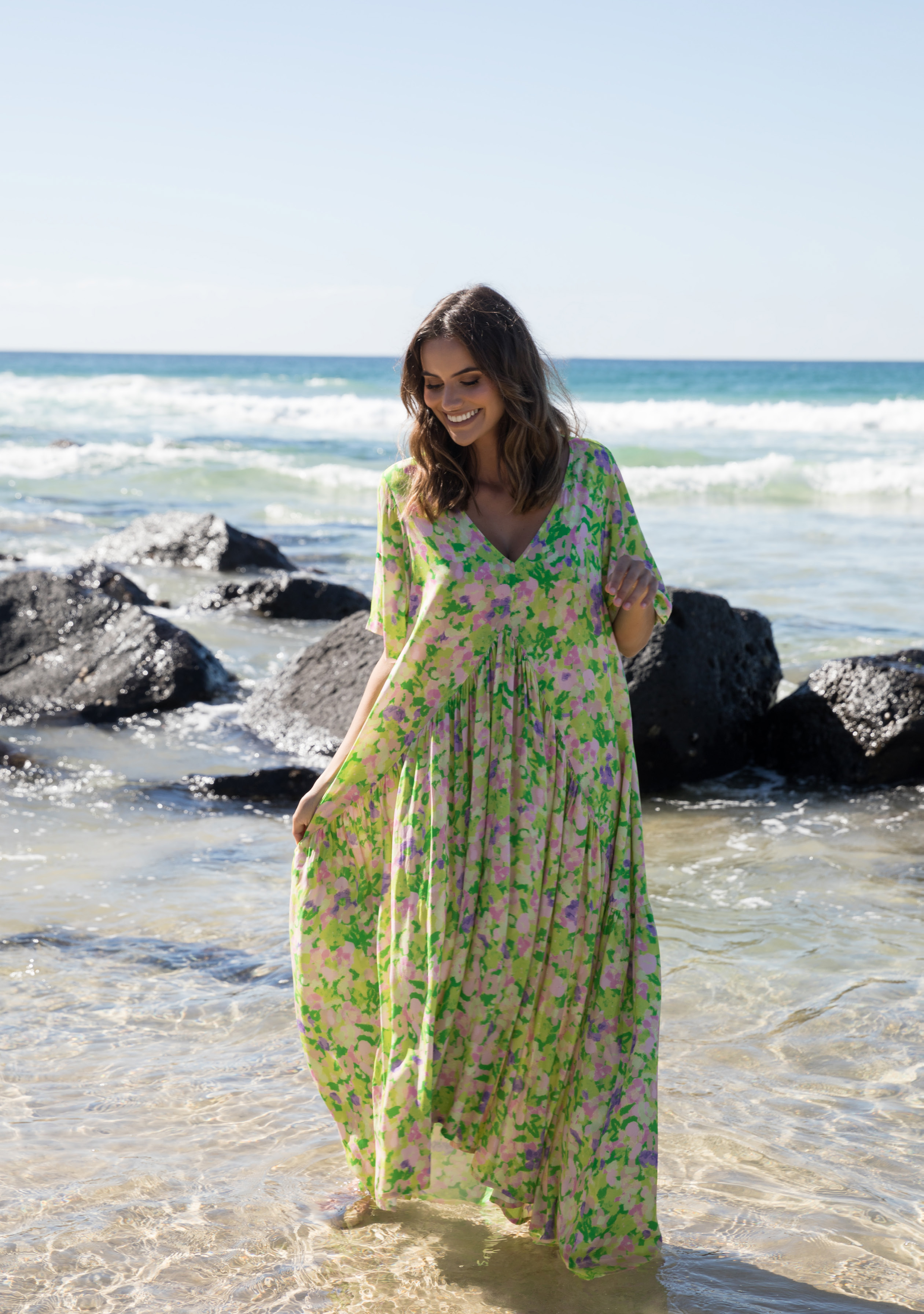 S/S Peak Maxi Dress product photo.