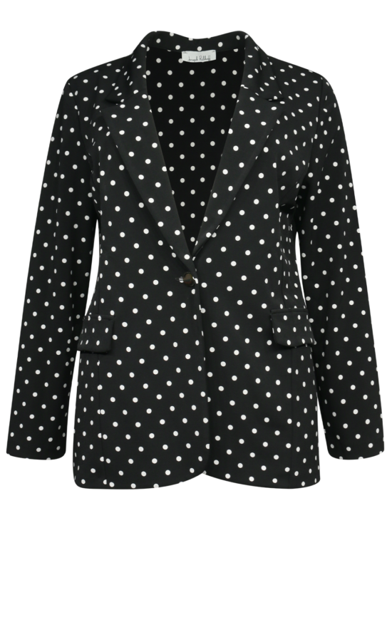 Silky Knit Dot Blazer  product photo.