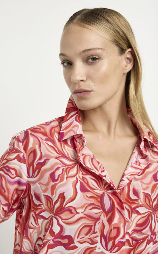 Soft Shirt In Tangello Print product photo.