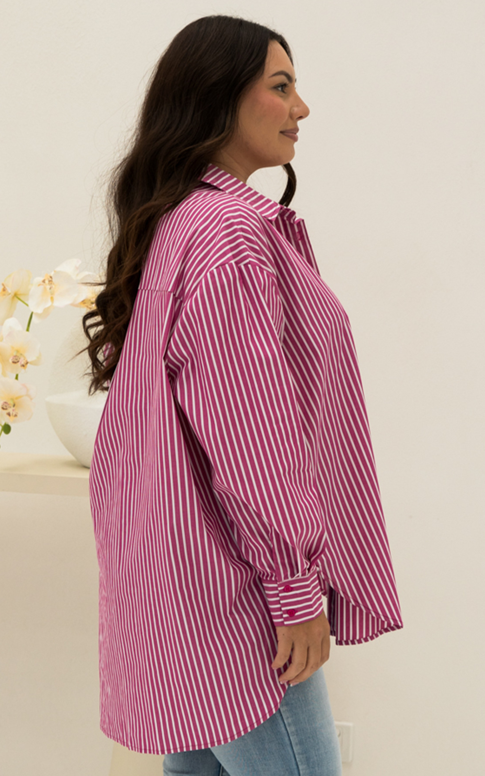 Amore Stripe Shirt product photo.