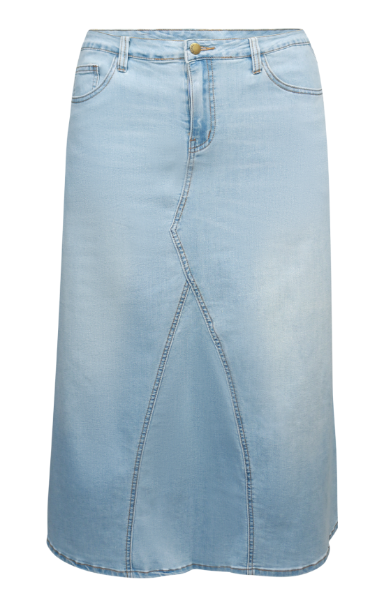 Denim Midi Skirt product photo.