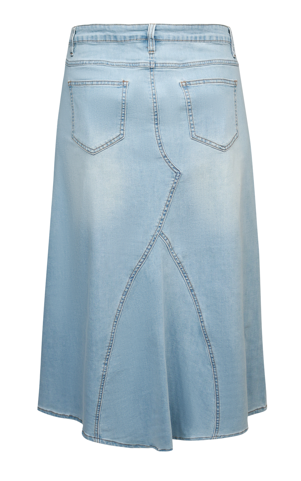 Denim Midi Skirt product photo.