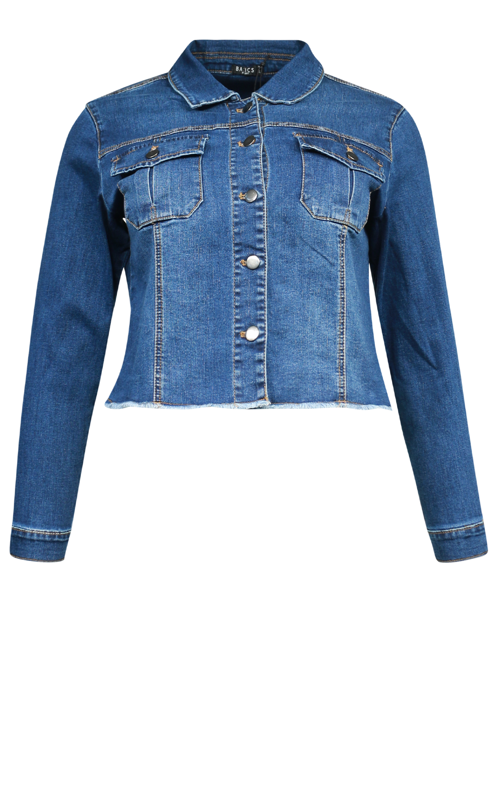 Cropped Denim Jacket product photo.