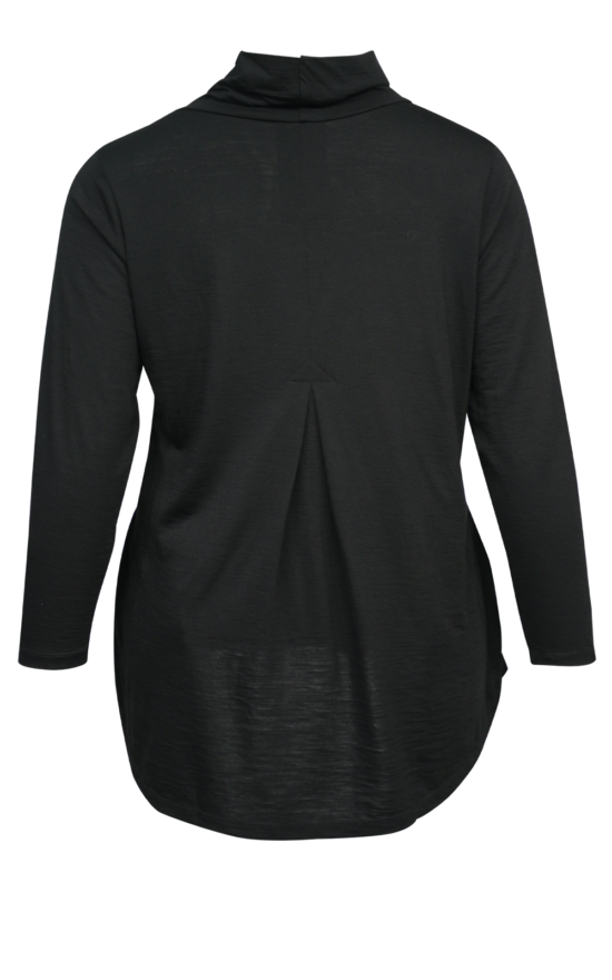 Big Cross Merino Turtle Neck Top product photo.