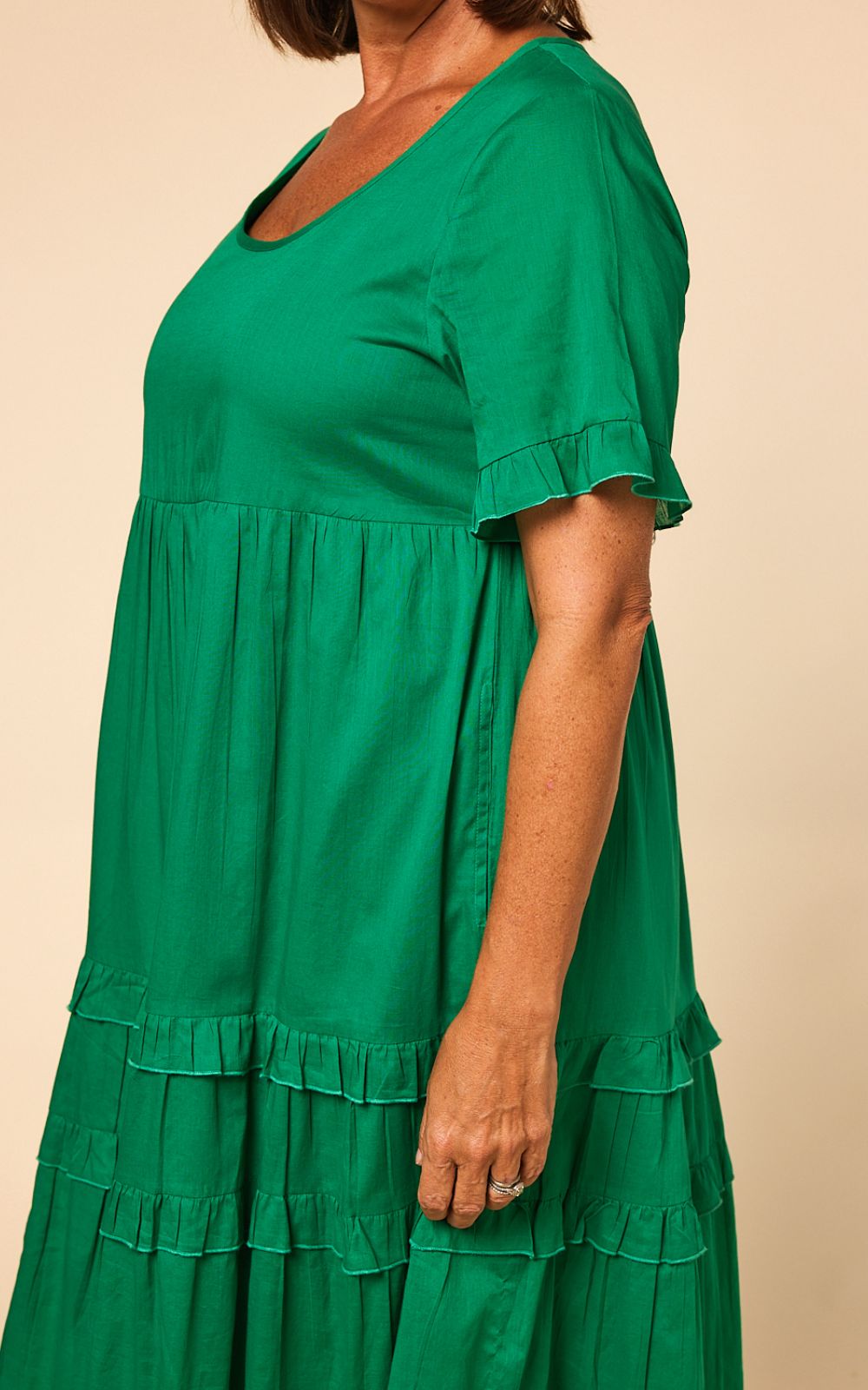 Sabre Frill Sleeve Dress  product photo.