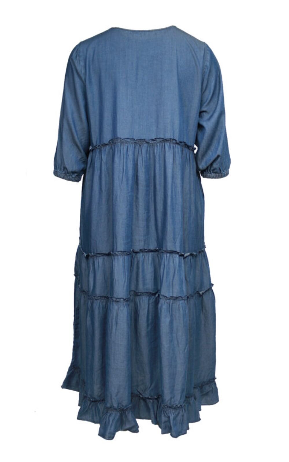 Sabre Frill Maxi Tencel 3/4 Slv Dress product photo.