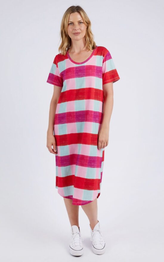 Monaco Check Tee Dress product photo.