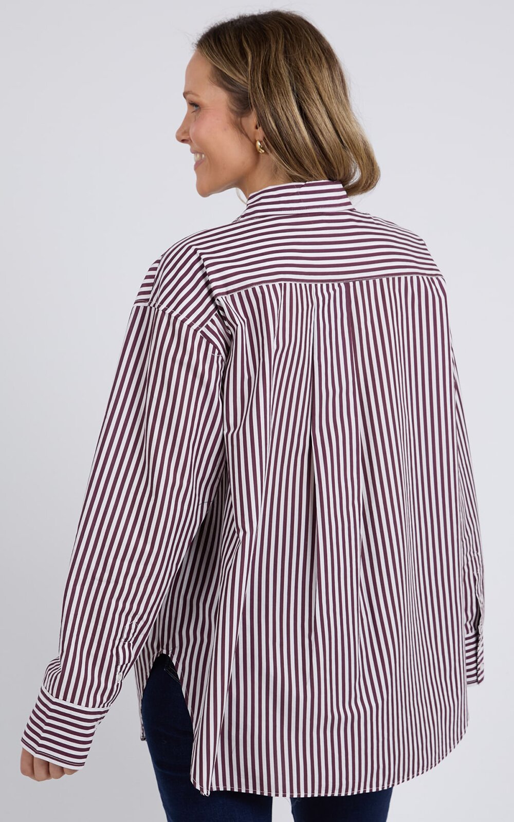 Lila Stripe Shirt product photo.