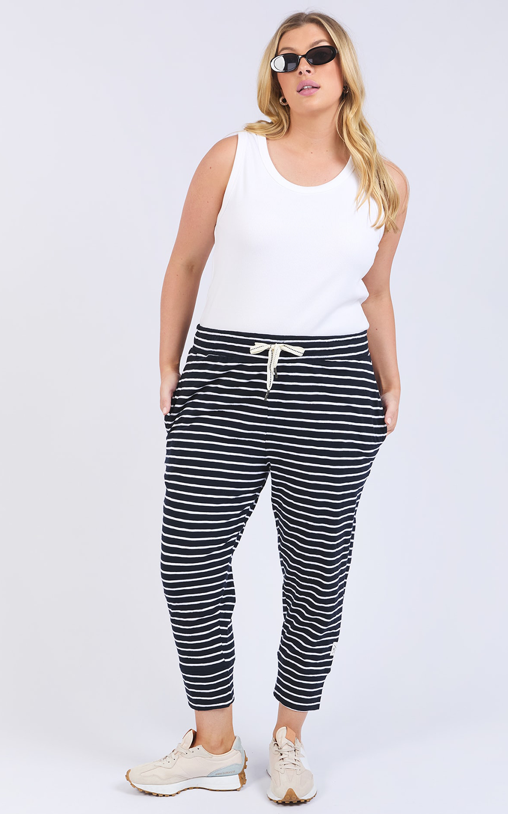 Brunch Pant In Stripe product photo.