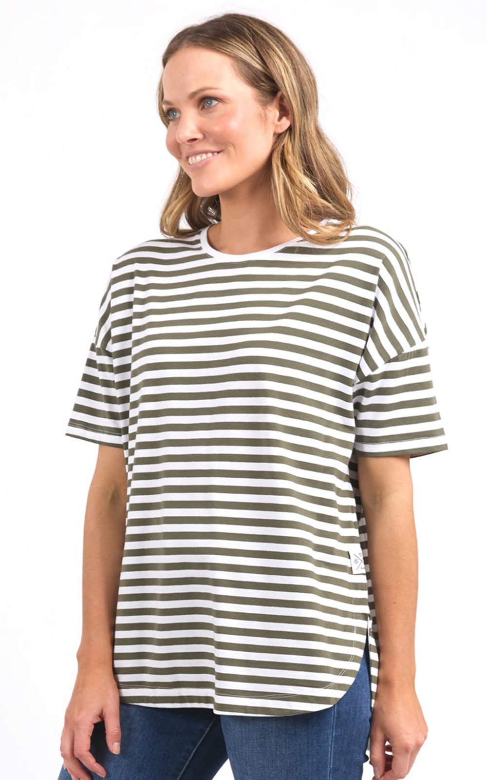 Lauren S/S Tee Stripe product photo.