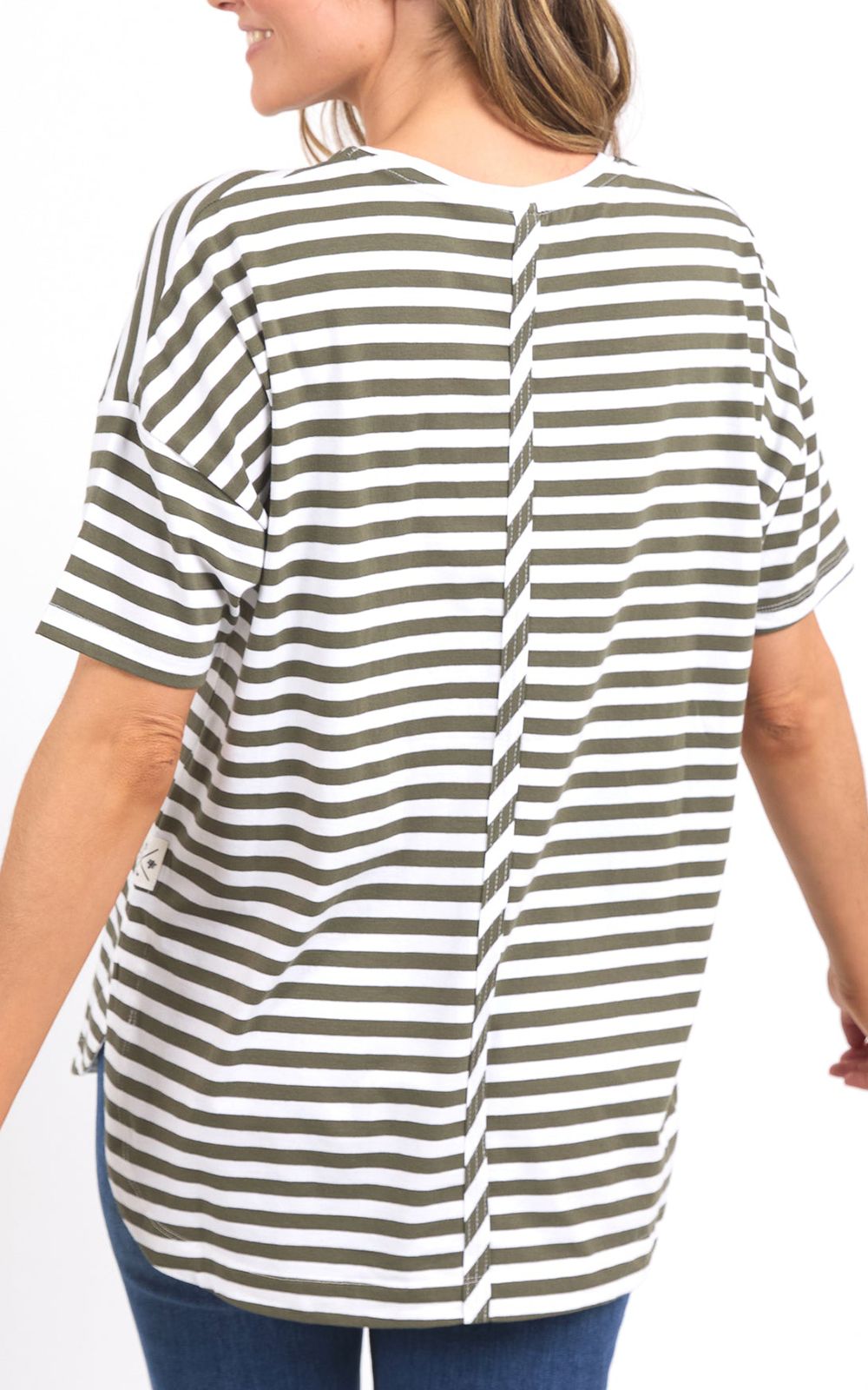 Lauren S/S Tee Stripe product photo.