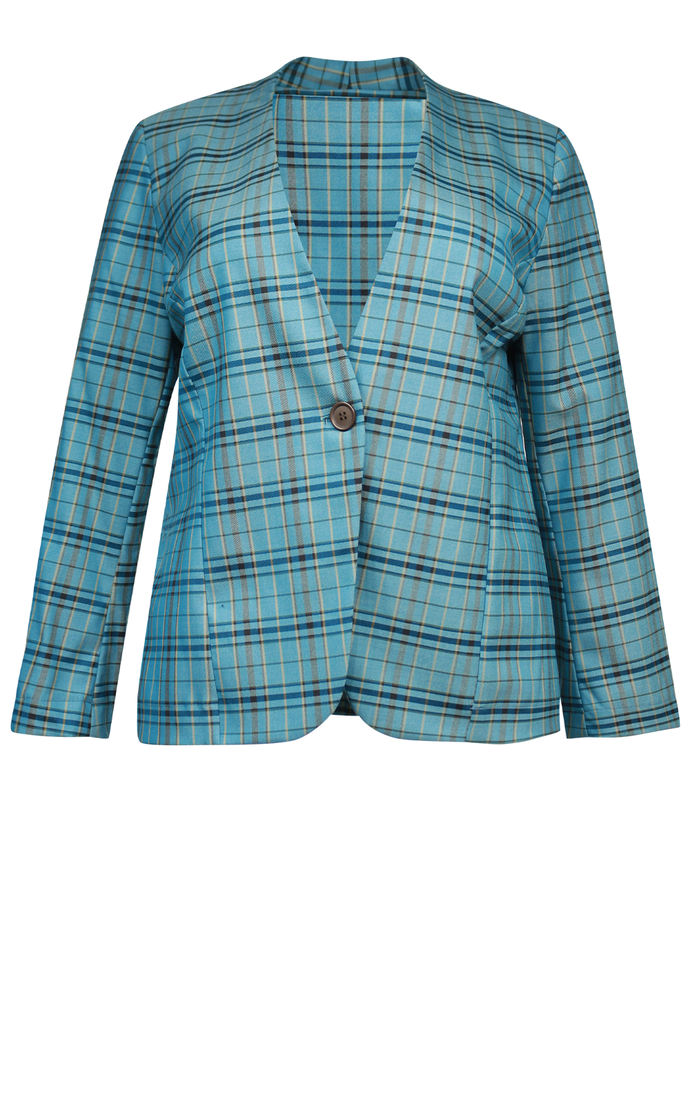 Vivienne Plaid Blazer product photo.