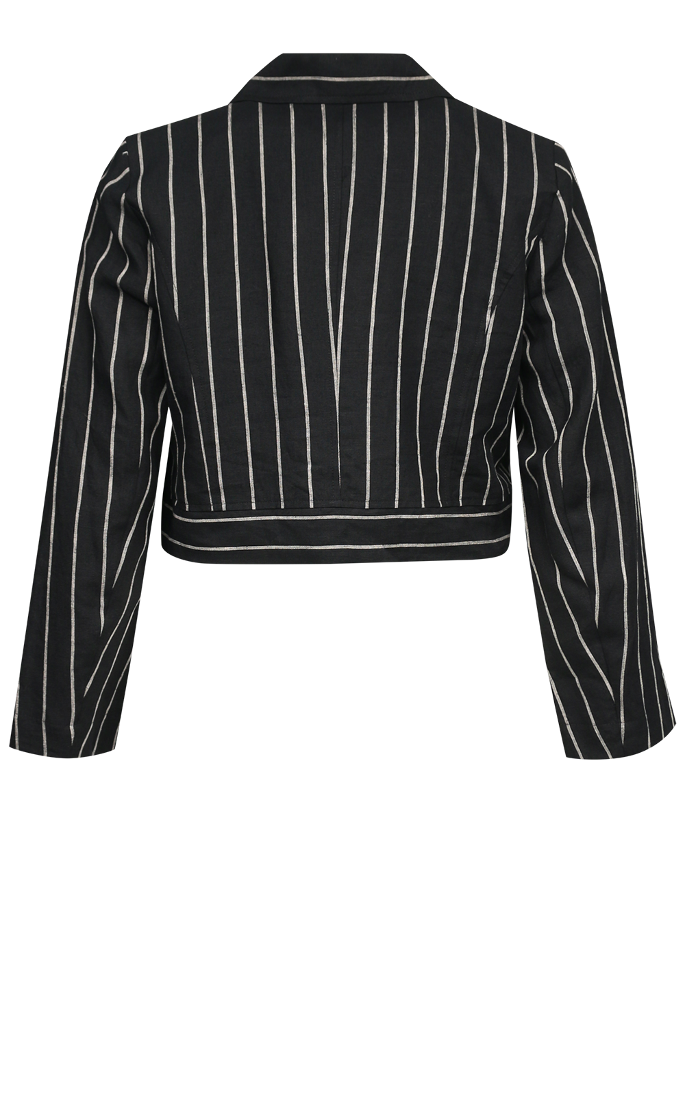 Pinstripe Cropped Jacket product photo.