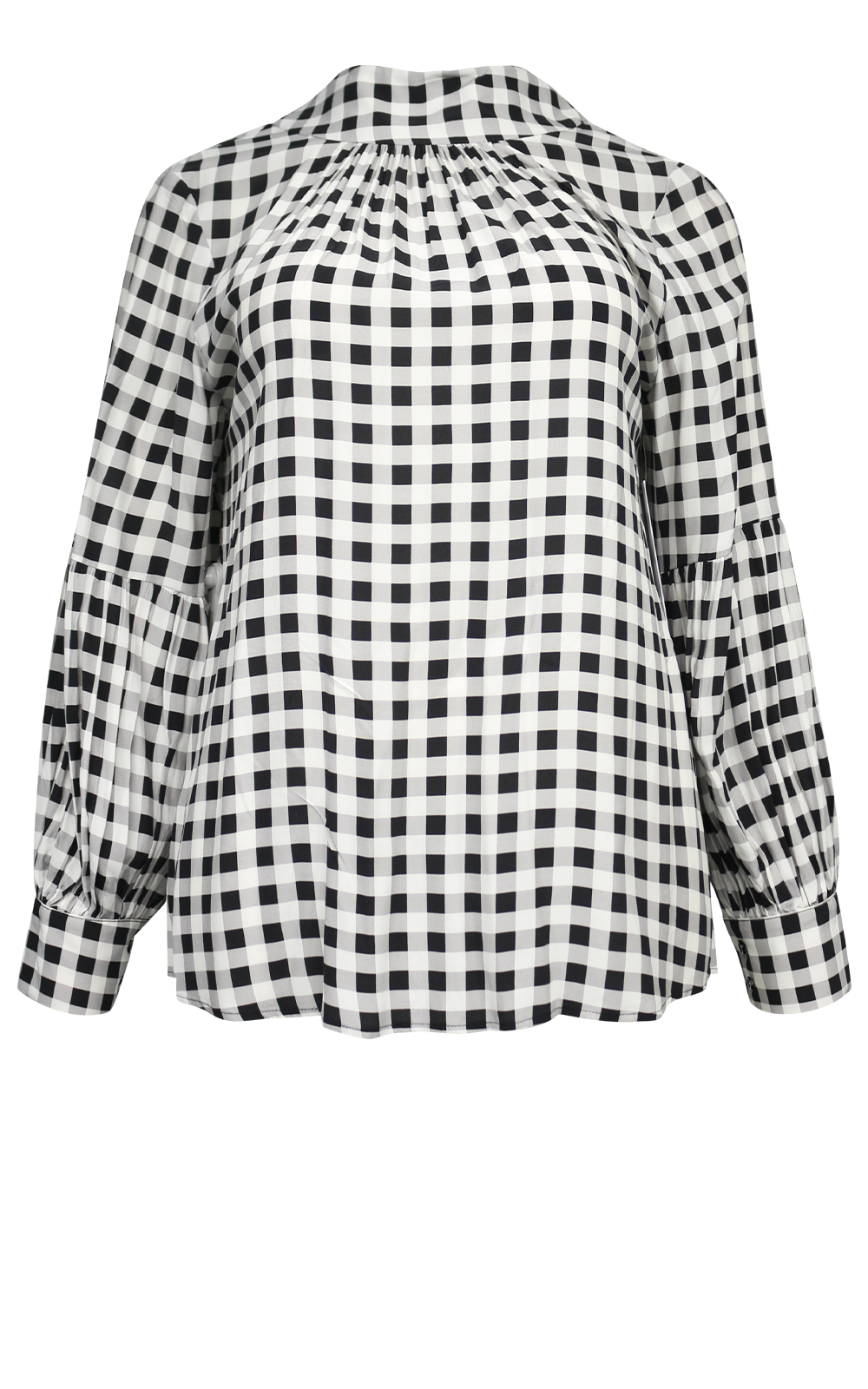 Ginza Gingham Blouse product photo.