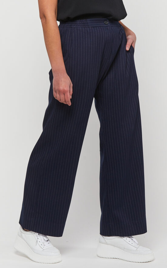 Pinstripe Boyfriend Pant product photo.