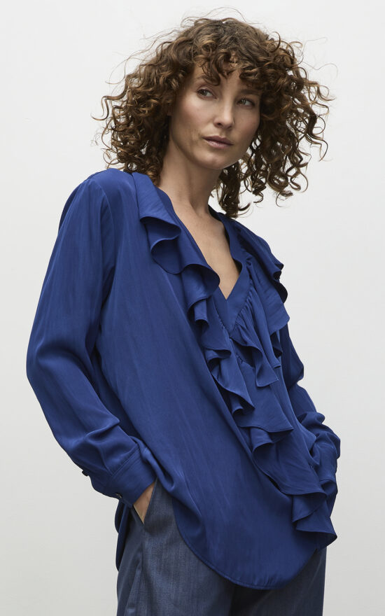 Wrap Ripple Blouse product photo.