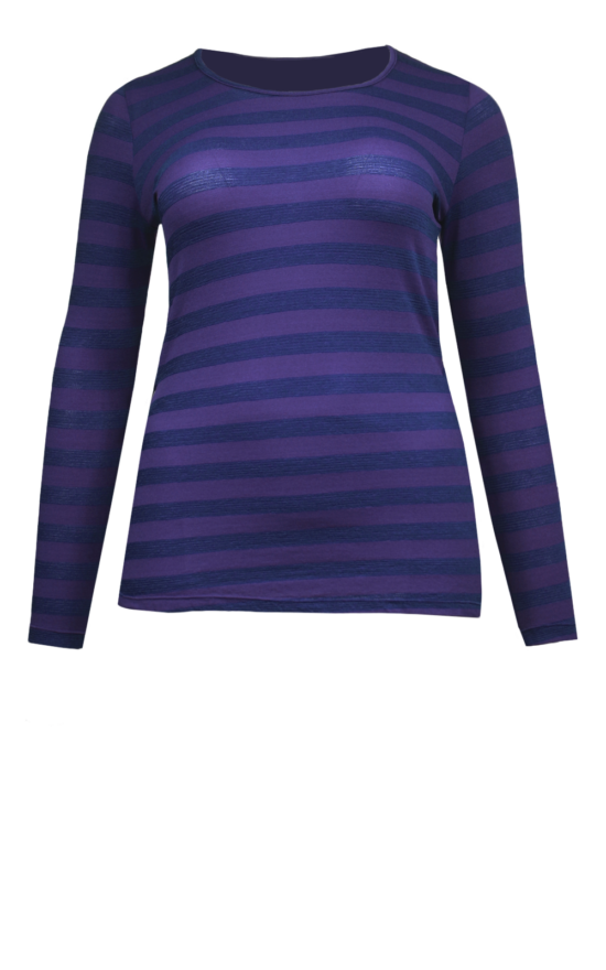 Mystic Long Sleeve Stripe Tee product photo.