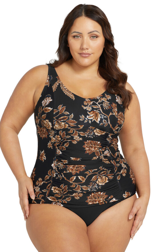 Raphael Underwire E-F Cup Tankini Top product photo.