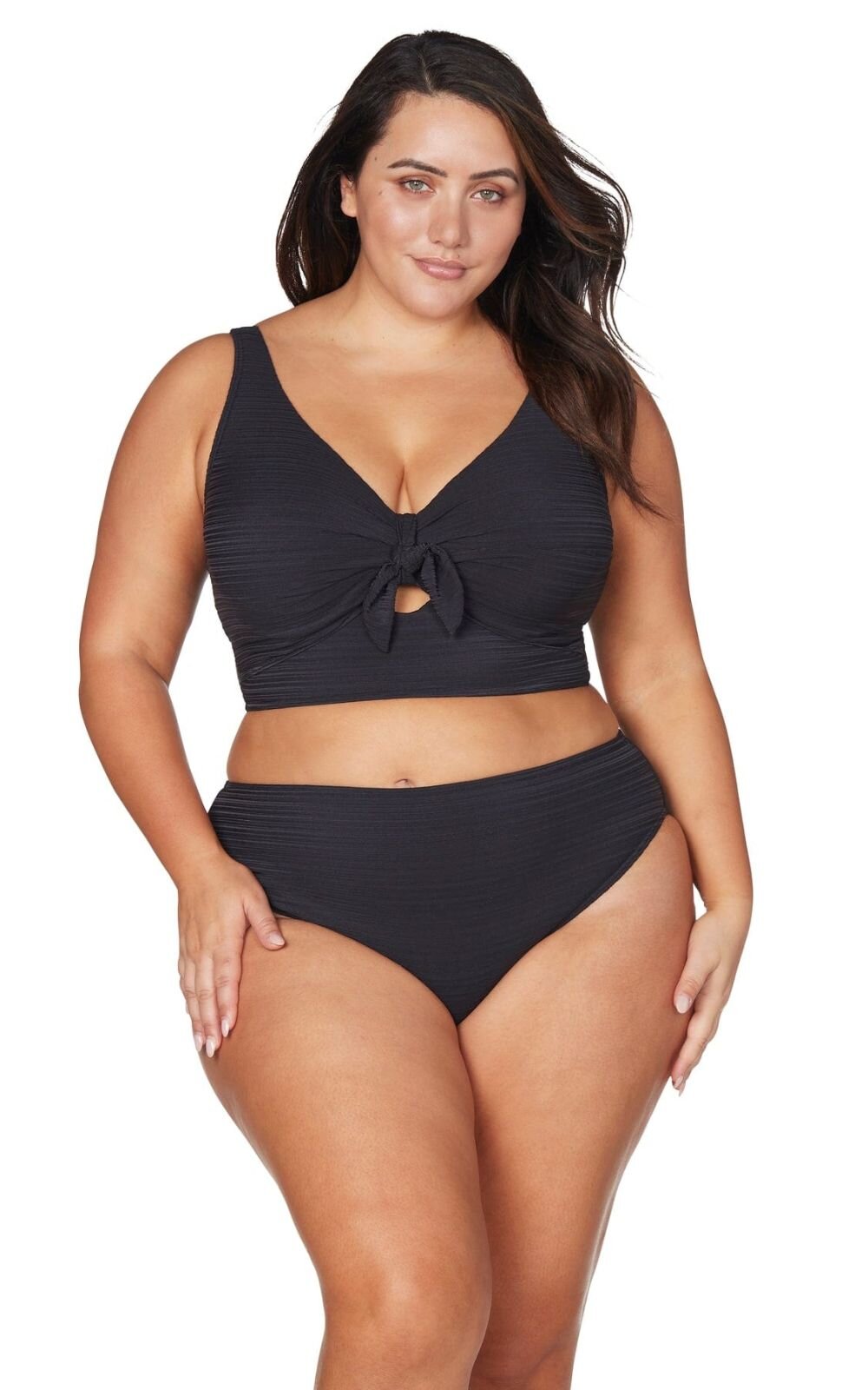 Cezanne Underwire D-Dd Cup Midriff Bikini Top product photo.