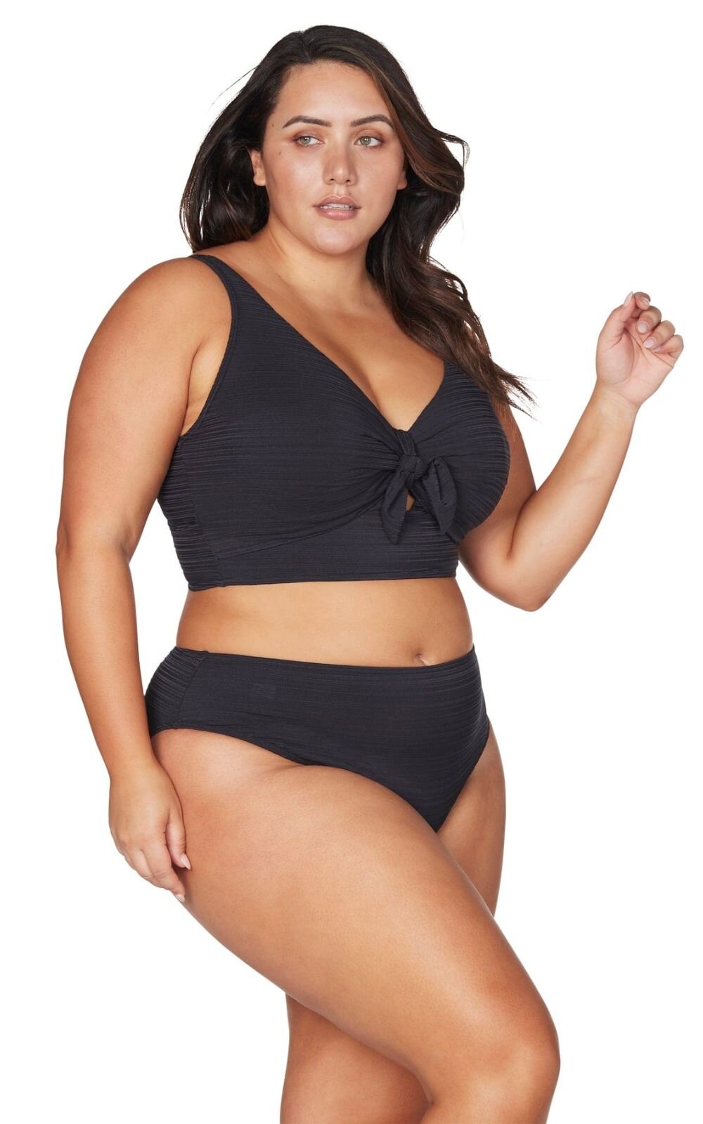 Cezanne Underwire D-Dd Cup Midriff Bikini Top product photo.