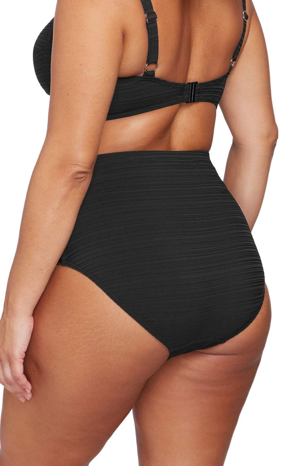 Textured Rib High Waist Swim Pant product photo.