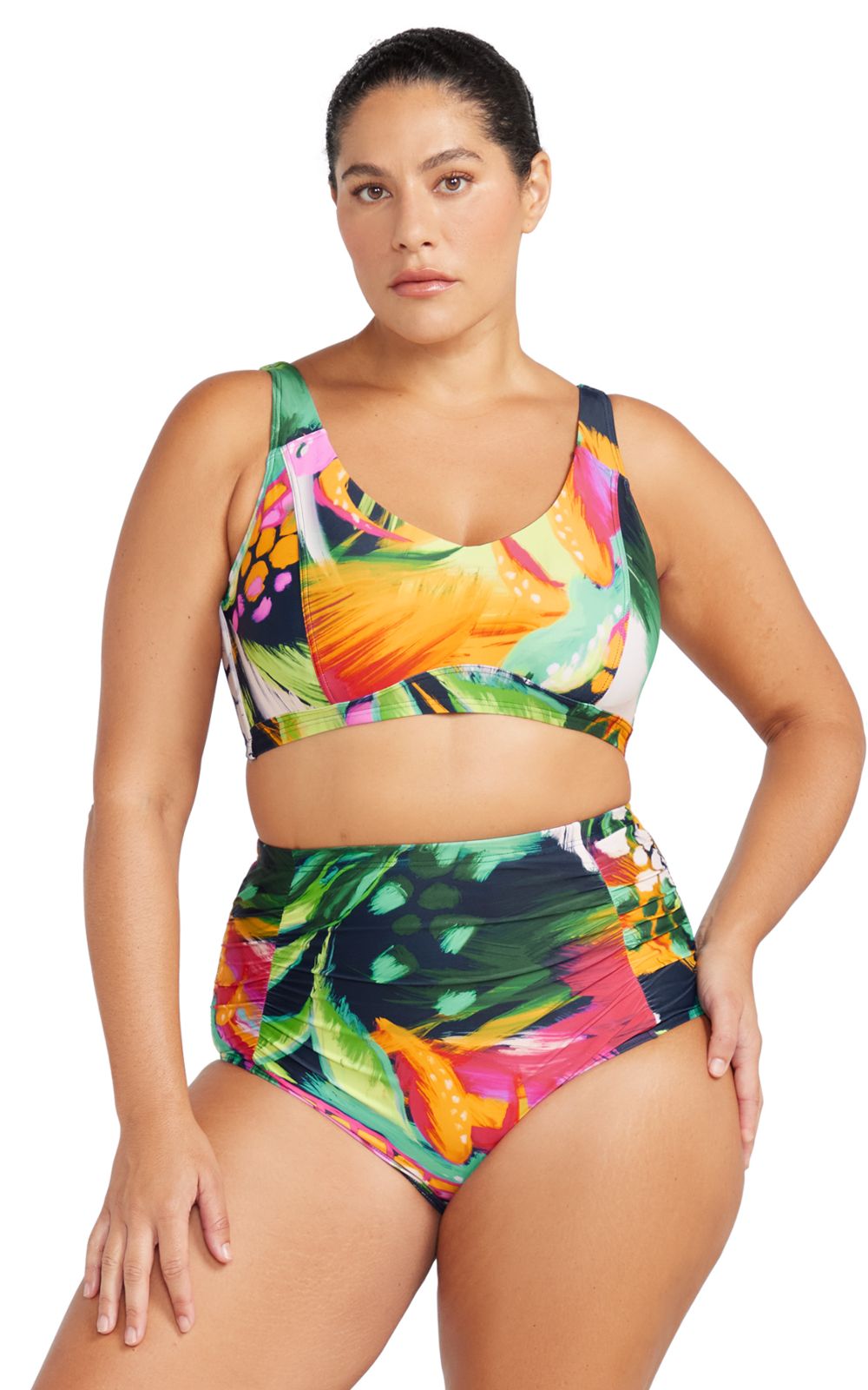 Raphael High Waist Rouched Swim Pant product photo.