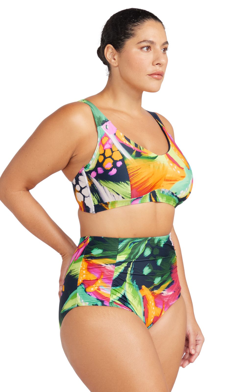 Raphael High Waist Rouched Swim Pant product photo.