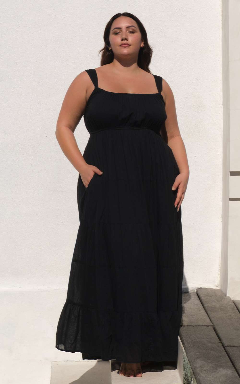 Liszt Maxi Tiered Sundress product photo.