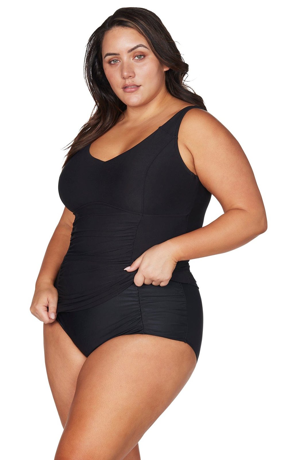 Raphael Underwire E-F Cup Tankini Top product photo.