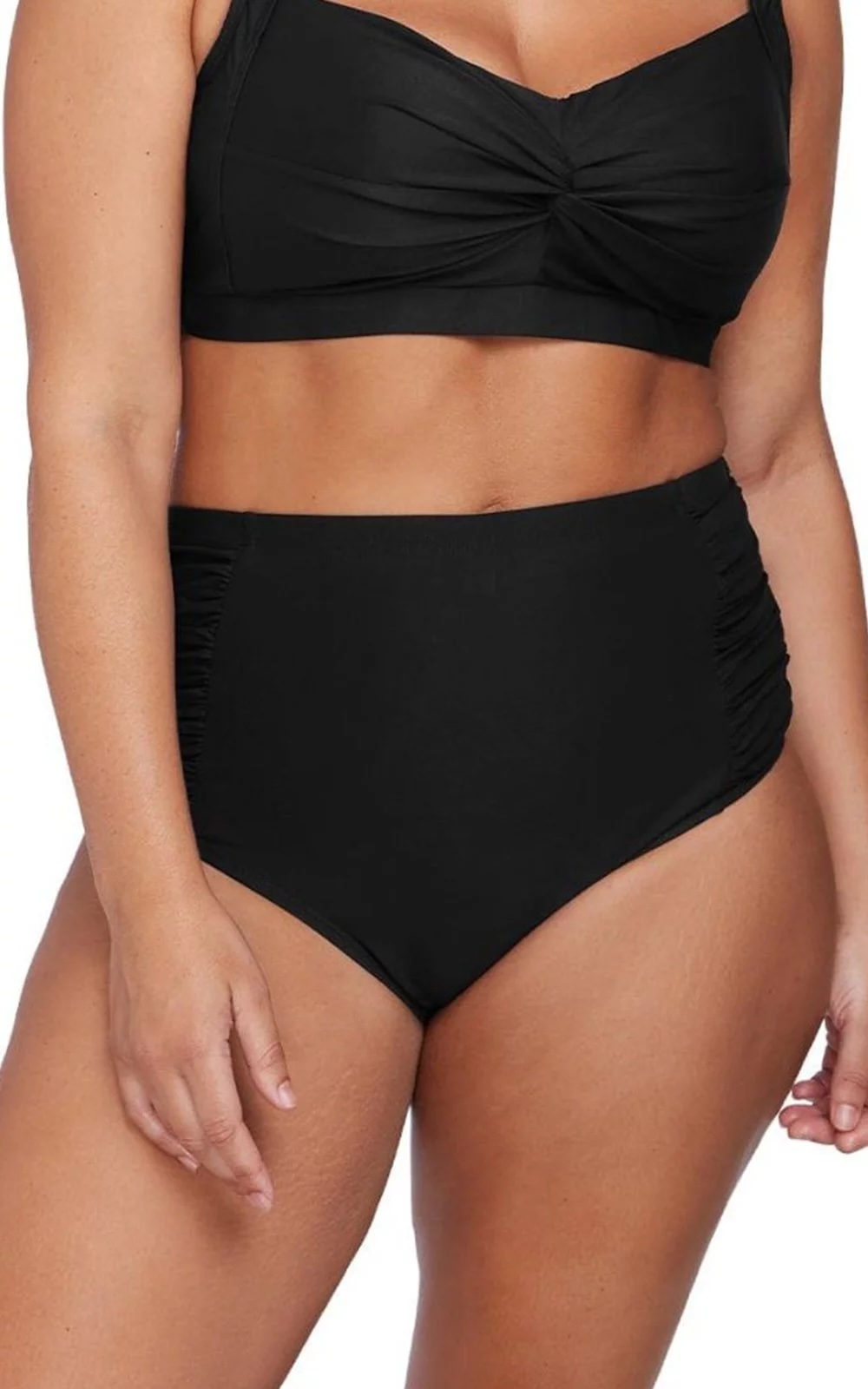 Botticelli High Waist Rouched Swim Pant product photo.